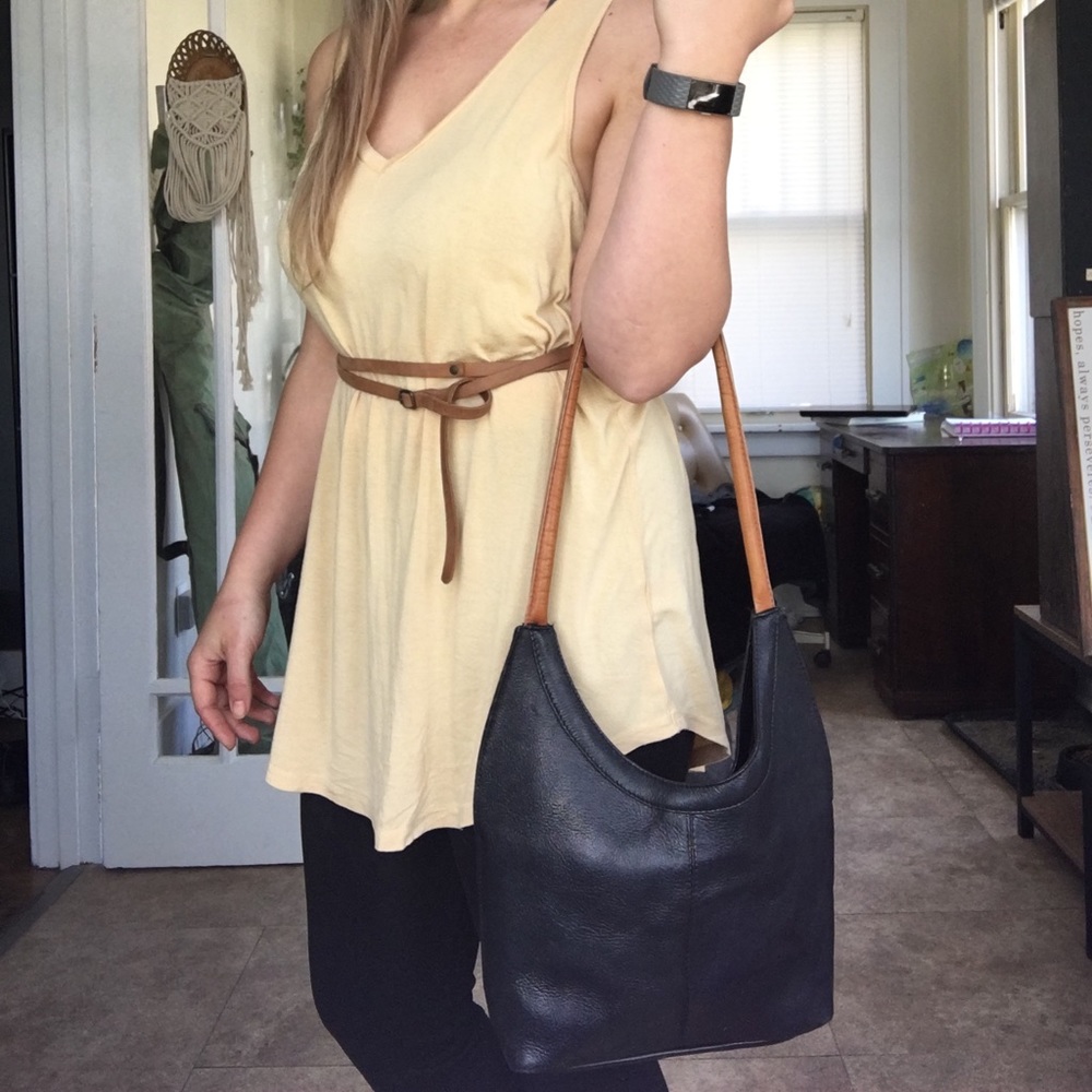 Frye Black Leather Shoulder Bag